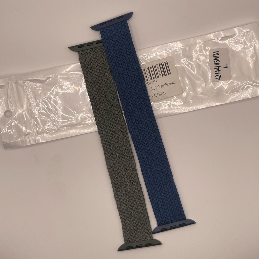 Apple Watch braided strap 42/44/45mm - Large, 2 pk